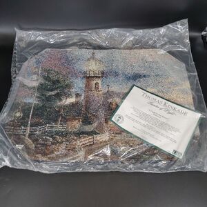 Thomas Kinkade A Light in the Storm Placemats Set 2 NEW Sealed 12x17